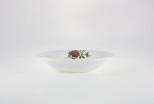 Helios szkło: Talerz głęboki 22 cm - B826 IWONA Bordowa róża
