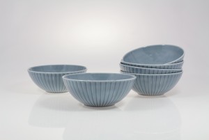 Helios szkło: Zestaw salaterek 17 cm / 6 szt. - K90 Daisy Niebieska (33206DJK90T1)
