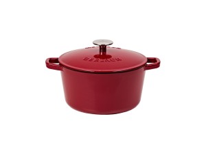 Helios szkło: Garnek żeliwny 3,0 l - NATUR IRON / bordo