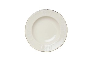 Helios szkło: Talerz głęboki 23 cm - Bernadotte Ivory Gold (207513)