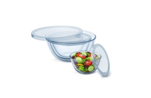 Helios szkło: Misa z pokrywką plastikową 1,3 l (6626/L)