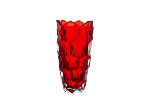 Helios szkło: Wazon kryształowy 28 cm - Lunar red (836281)
