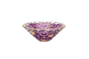 Helios szkło: Misa kryształowa 30 cm - Lisboa Gold Pink (963989)
