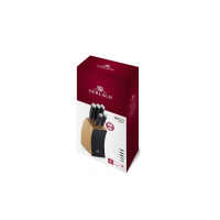 Komplet 5 noży kuchennych w bloku - 991 DECO Black