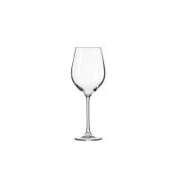 Przezroczysty kieliszek do wody Splendour marki Krosno Glass o pojemności 580 ml. Smukła czasza na wysokiej nóżce, ujęta na wprost na czystym, białym tle.