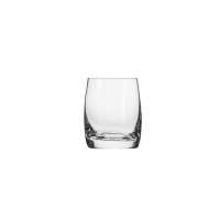 Przezroczysta szklanka niska Blended marki Krosno Glass o pojemności 250 ml. Naczynie o zaokrąglonym kształcie i grubym dnie, ukazane na białym tle.