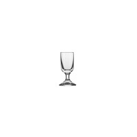 Przezroczysty kieliszek do wódki Balance o pojemności 25 ml marki Krosno Glass S.A. o klasycznym, eleganckim kształcie na stabilnej nóżce, widok z przodu.