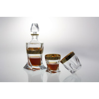 Komplet kryształowy do whisky - QUADRO VERSO Gold (CZ531858)