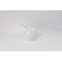 Biały porcelanowy czajnik Lubiana Wawel o pojemności 0,60 l. Klasyczny imbryk o gładkiej, błyszczącej powierzchni, widoczny z profilu na jasnym tle.