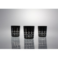 Szklanki kryształowe niskie 240 ml - BLACK (298 KR3)