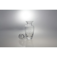 Handmade / Karafka z korkiem 700 ml - BEZBARWNA ze zdobieniem (2924)
