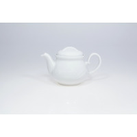 Biały porcelanowy czajnik Arcadia o pojemności 0,40 l marki Lubiana. Klasyczny imbryk o gładkiej powierzchni i eleganckim profilu, widoczny na jasnym tle.