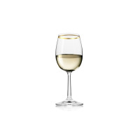 Kieliszki do wina 250 ml / 6 szt. - BASSIC Glass / Złoty Pasek (FKMA357)