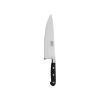 Nóż siekacz Richardson Sheffield Sabatier 20 cm z czarną rękojeścią nitowaną na trzy nity. Stalowe ostrze z grawerem Sabatier X50CrMoV15 widoczne w pionowym