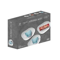 Zestaw filiżanek 250 ml / 6 szt. - STONE AGE / Morski