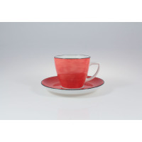 Filiżanka 350 ml ze spodkiem - 6591H Beata, Dorota (coral)