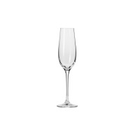 Wysoki, smukły kieliszek do szampana z kolekcji Harmony marki Krosno Glass. Przezroczyste szkło o eleganckim, minimalistycznym kształcie na cienkiej nóżce.