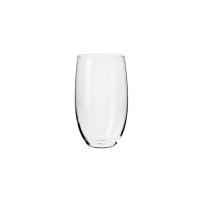 Przezroczysta szklanka do napojów Blended marki Krosno Glass o pojemności 510 ml. Naczynie o obłym, nowoczesnym kształcie, widoczne na białym tle.