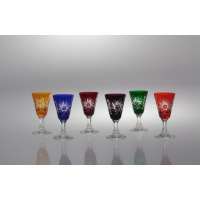 Kieliszki kryształowe do wódki 25 ml - KOLOR MIX (5 6K)