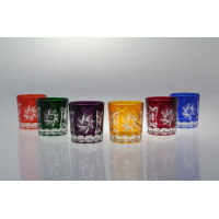 Szklanki kryształowe do whisky 240 ml - KOLOR MIX (298 6K)