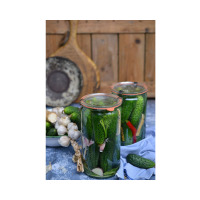 Słoiki z pokrywką, uszczelką i 2 zapinkami /1000 ml - WECK Sturz (WE-782-100PUZ)