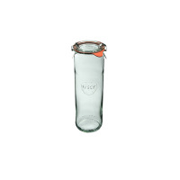 Słoiki z pokrywką, uszczelką i 2 zapinkami / 600 ml - WECK Zylinder (WE-905-60PUZ)