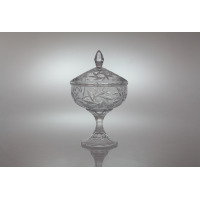 Bomboniera kryształowa na nodze 24 cm - Pinwheel / szlif bez wypełnienia (CZ827203)