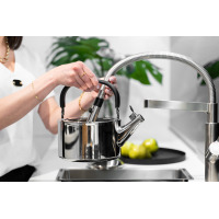 Czajnik 1,5 l z gwizdkiem / stalowy połysk - Diamante (27848)