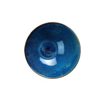 Misa bufetowa Verlo DEEP BLUE o średnicy 30,5 cm. Okrągłe naczynie z kamionki w głębokim, niebieskim kolorze z subtelną, nakrapianą teksturą i ciemniejszym