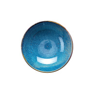 Talerz głęboki 26 cm DEEP BLUE marki Verlo o okrągłym kształcie. Ceramiczne naczynie w intensywnym odcieniu niebieskiego z nakrapianą teksturą i ciemnym rantem.