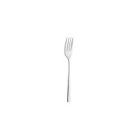 Widelec przystawkowy 8410 Palmon marki Amefa. Eleganckie, srebrzyste sztućce ze stali nierdzewnej o minimalistycznym designie, widok z przodu na białym tle.