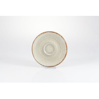 Spodek 13 cm Jersey grey marki Fine Dine o okrągłym kształcie. Ceramiczne naczynie w odcieniach szarości z charakterystycznym, rustykalnym brązowym rantem.