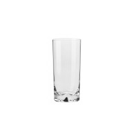 Przezroczysta szklanka wysoka Mixology marki Krosno Glass o pojemności 300 ml. Smukłe naczynie z grubym, profilowanym dnem, widoczne w ujęciu frontalnym.