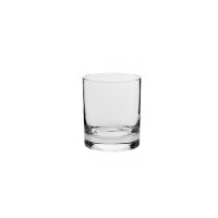 Przezroczysta szklanka niska Mixology o pojemności 300 ml marki Krosno Glass S.A. o klasycznym, minimalistycznym designie z grubym, stabilnym dnem.
