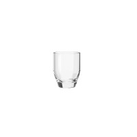 Przezroczysty kieliszek do wódki 50 ml z serii Ray marki Krosno Glass S.A. o nowoczesnym, geometrycznym kształcie z grubym dnem, widoczny na białym tle.