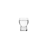 Kieliszek do wódki Sterling marki Krosno Glass o pojemności 40 ml. Przezroczyste szkło o pękatym kształcie z grubym, stabilnym dnem, ujęte na białym tle.