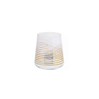 Szklanki 380 ml / 2 szt. - Deco / Złota fala (B042)