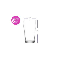 Szklanki do piwa 570 ml / 6 szt. - NONIQ (non371)