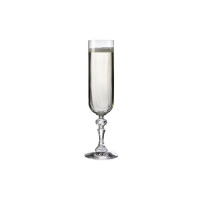 Kieliszek do szampana Paris marki Krosno Glass o pojemności 220 ml. Smukła, przezroczysta czasza z bąbelkami osadzona na ozdobnej, fasetowanej nóżce z szeroką
