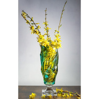 Wazon kryształowy FLAMENCO LEMON 38 cm