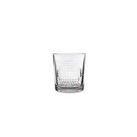 Szklanka kryształowa Bohemia MAGNIFIER o pojemności 320 ml. Przezroczyste naczynie o prostym kształcie z charakterystycznym, wypukłym wzorem w kratkę na