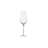 Elegancki kieliszek do szampana Modern o pojemności 250 ml marki Krosno Glass S.A. Przezroczyste szkło o smukłym, nowoczesnym kształcie na wysokiej nóżce.