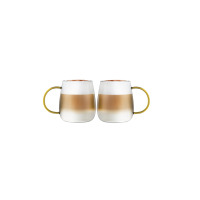 Szklanki z żółtym uchem 400 ml / 2 szt.- BOLLA (1173)