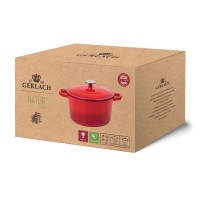 Garnek żeliwny 3,0 l - NATUR IRON / czerwony gradient