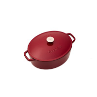 Brytfanna żeliwna 5,5 l - NATUR IRON / bordo
