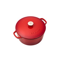 Garnek żeliwny 5,0 l - NATUR IRON / czerwony gradient