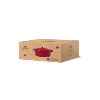 Brytfanna żeliwna 5,5 l - NATUR IRON / bordo