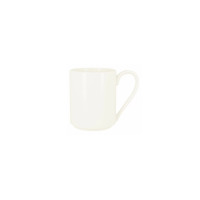 Biały kubek Forte marki Verlo o pojemności 360 ml. Klasyczne naczynie z gładkiej porcelany o minimalistycznym designie z wygodnym, wyprofilowanym uchem.