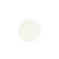 Biały talerz deserowy Forte o średnicy 21 cm marki Verlo, ukazany w widoku z góry na czystym tle, prezentujący minimalistyczny design i gładką powierzchnię.
