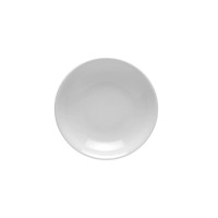Biały talerz głęboki Lubiana HOTEL o średnicy 26 cm, widoczny z góry. Klasyczna, minimalistyczna porcelana o gładkiej powierzchni i zaokrąglonych brzegach.